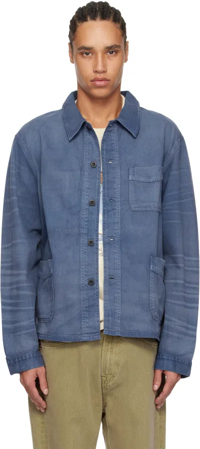 Polo Ralph Lauren Navy Utility Denim Jacket In Dewey Place