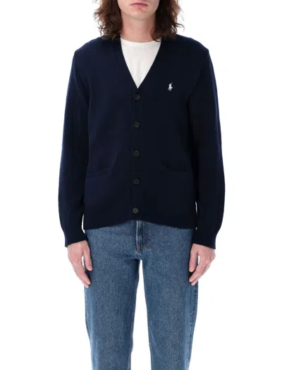 Polo Ralph Lauren Polo Pony-embroidered Cardigan In Black