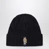Polo Ralph Lauren Navy Blue Wool Polo Bear Hat In Black
