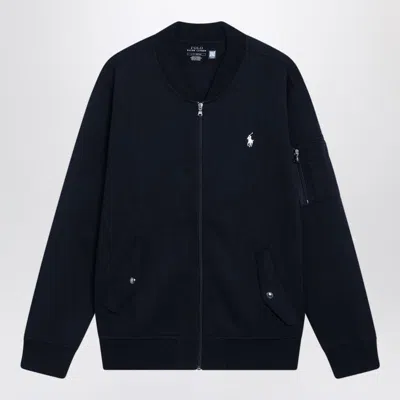 POLO RALPH LAUREN POLO RALPH LAUREN NAVY ZIP-UP COTTON-BLEND SWEATSHIRT