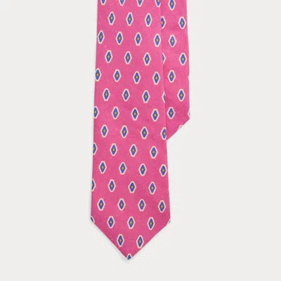 Polo Ralph Lauren Neat Linen Tie In Pink