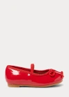 Polo Ralph Lauren Nellie Leather Ballet Flat In Black Patent