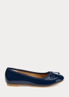 Polo Ralph Lauren Nellie Leather Ballet Flat In Black Patent