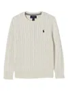 Polo Ralph Lauren Nevis Cable-knit Sweater In Gray