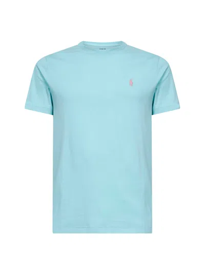 Polo Ralph Lauren New Aqua Jersey Custom Slim-fit Crewneck T-shirt In Multi