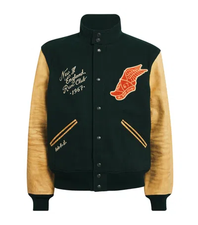 Polo Ralph Lauren New England Bomber Jacket In Black