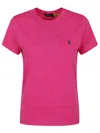 Polo Ralph Lauren Embroidered Logo Crewneck T-shirt In Pink