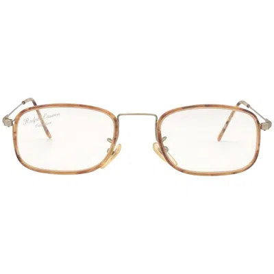 Pre-owned Polo Ralph Lauren New Vintage Ralph Lauren Rectangular Matte Gold Rx 1990 Sunglasses In White
