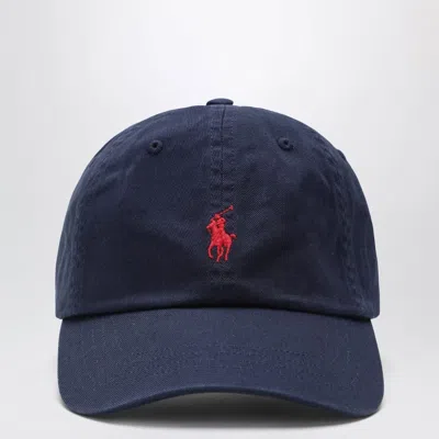 Polo Ralph Lauren Navy Blue Baseball Cap With Embroidered Logo