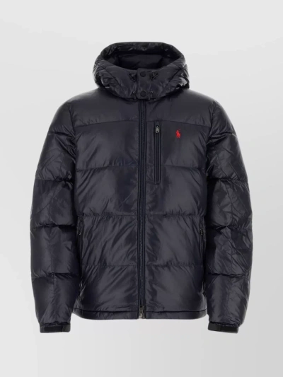 Polo Ralph Lauren Logo Quilted Down Jacket In Grey