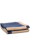 Polo Ralph Lauren Northam Colour-block Wool Blanket In Blue