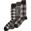 Polo Ralph Lauren Northwest Passage Assorted 3-pack Crew Socks Gift Box In Brown