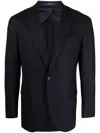 Polo Ralph Lauren Notch Lapel Wool Blazer In Blue