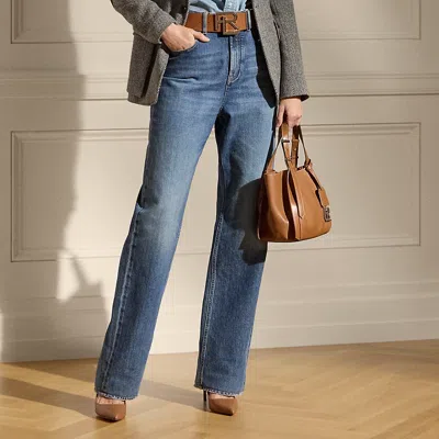 Polo Ralph Lauren Novah High-rise Wide-leg Jean In Blue Ridge Breeze Wash