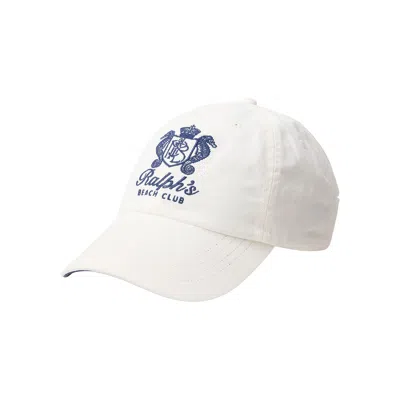 Pre-owned Polo Ralph Lauren Novelty Beach Club Sport Cap 'clubhouse Cream' | Men's Size Onesize In White