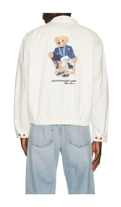 Polo Ralph Lauren Novelty Bear Windbreaker In White