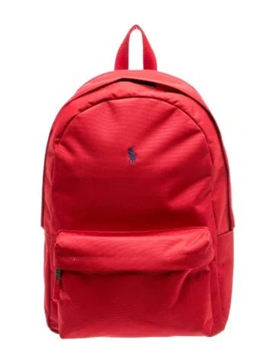 Pre-owned Polo Ralph Lauren Nylon Backpack In Red