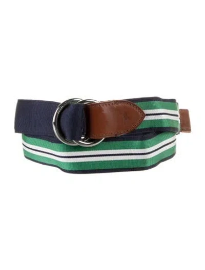 Pre-owned Polo Ralph Lauren Nylon Belt In Blue