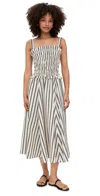 Polo Ralph Lauren Nylon Crinkle A Line Dress 1932 Stripe White Black In White