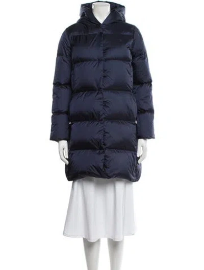 Pre-owned Polo Ralph Lauren Nylon Down Coat In Blue