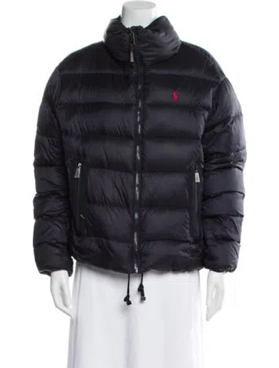 Pre-owned Polo Ralph Lauren Nylon Down Jacket In Black