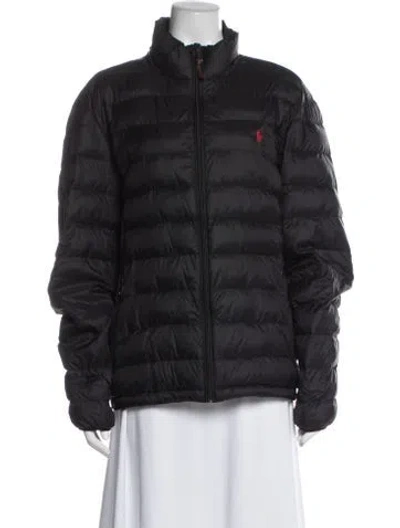 Pre-owned Polo Ralph Lauren Nylon Down Jacket In Gray