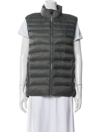 Pre-owned Polo Ralph Lauren Nylon Down Jacket In Green