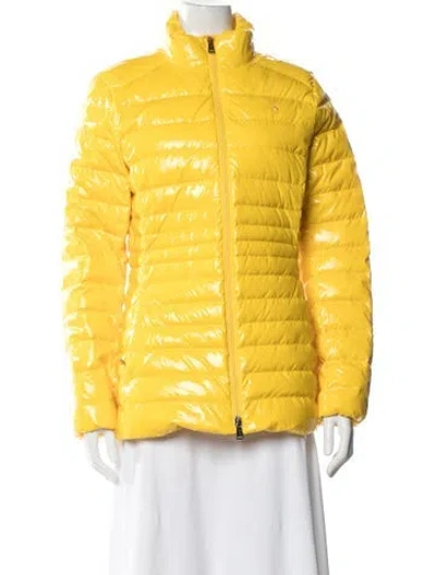 Pre-owned Polo Ralph Lauren Nylon Down Jacket W/ Tags In Yellow