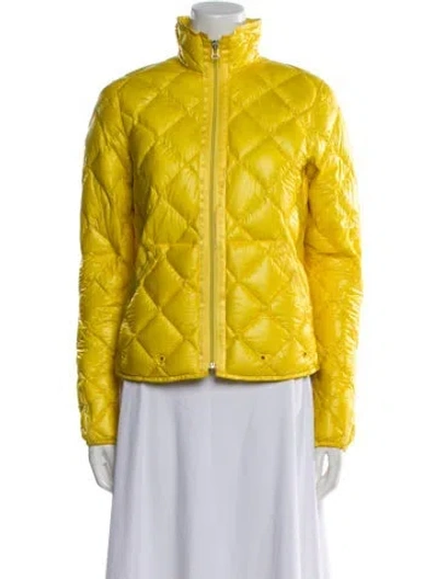 Pre-owned Polo Ralph Lauren Nylon Down Jacket In Yellow