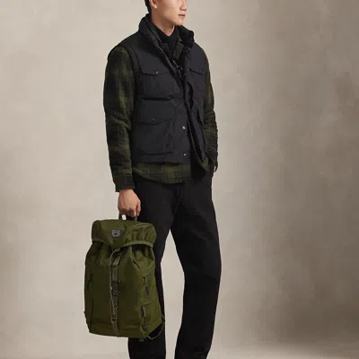 Polo Ralph Lauren Nylon Oxford Outdoor Backpack In Olive