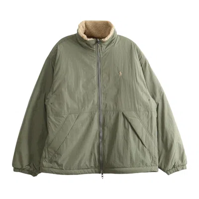 Pre-owned Polo Ralph Lauren Nylon Rivershore Reversible Jacket 'olive/desert Khaki' | Green | Men's Size Xl
