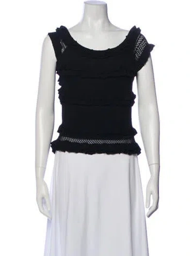 Pre-owned Polo Ralph Lauren Nylon Scoop Neck Polo In Black