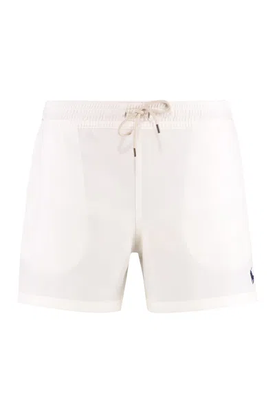 Polo Ralph Lauren Short En Velours Côtelé In White