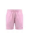 Polo Ralph Lauren Nylon Swim Trunk With Logo Embroidery In Purple