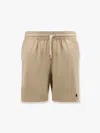 Polo Ralph Lauren Beige Solid Color Mid-trunk Swim Trunks In Beige