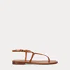 Polo Ralph Lauren Buckle-fastened Leather Sandals In Cuoio