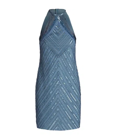 Polo Ralph Lauren Off Shoulder Dress In Blue