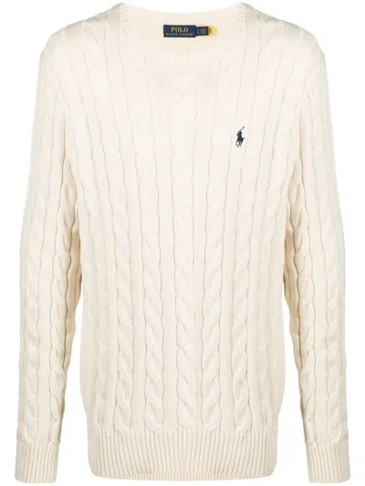 Polo Ralph Lauren Cable-knit Wool-cashmere Sweater In Andover Cream