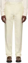 POLO RALPH LAUREN OFF-WHITE GREGORY TROUSERS