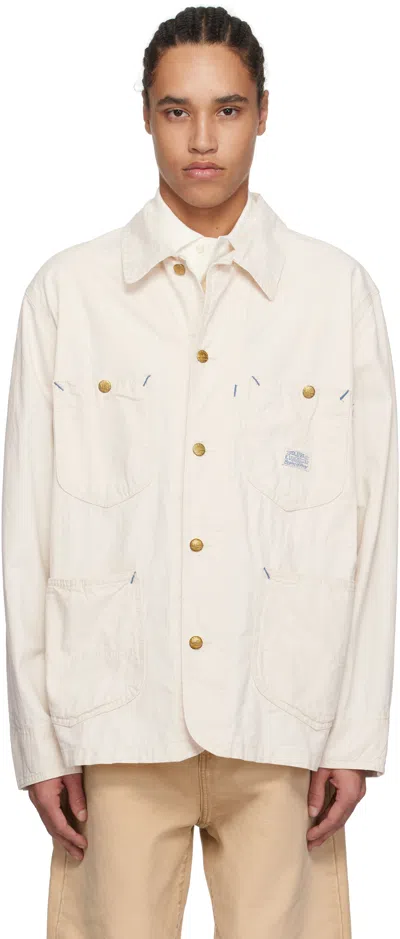 Polo Ralph Lauren Off-white Twill Utility Jacket In Barlows