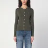 Polo Ralph Lauren Olive Cable Knit Cotton Cardigan In Green