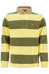 Polo Ralph Lauren Classic Fit Khaki-collar Rugby Shirt In Green