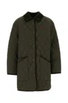 Polo Ralph Lauren Corduroy Collar Quilted Front Pockets Jacket In Green
