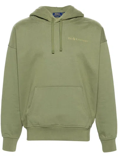 Polo Ralph Lauren Logo-print Drawstring Hoodie In Green