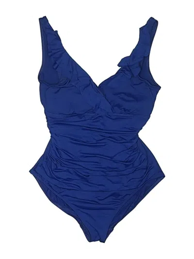 Pre-owned Polo Ralph Lauren One Piece Swimsuit In Blue
