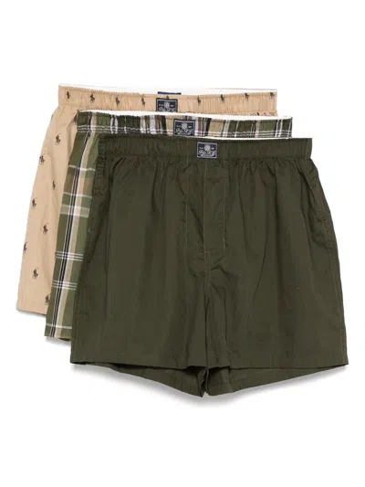 Polo Ralph Lauren Open Boxer 3 Pack Boxer In Green