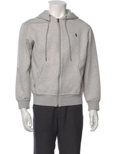 Pre-owned Polo Ralph Lauren Open Front Long Sleeve Cardigan In Grey