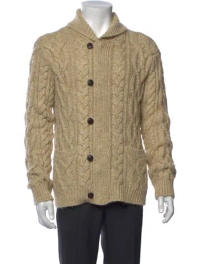 Pre-owned Polo Ralph Lauren Open Front Long Sleeve Cardigan In Neutrals