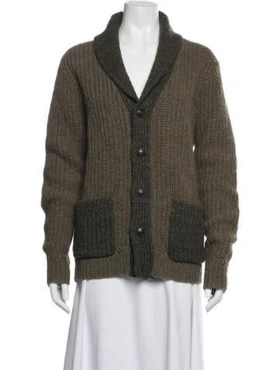 Pre-owned Polo Ralph Lauren Open Front Sweater In Grey