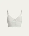 Polo Ralph Lauren Open Knit Bralette In White